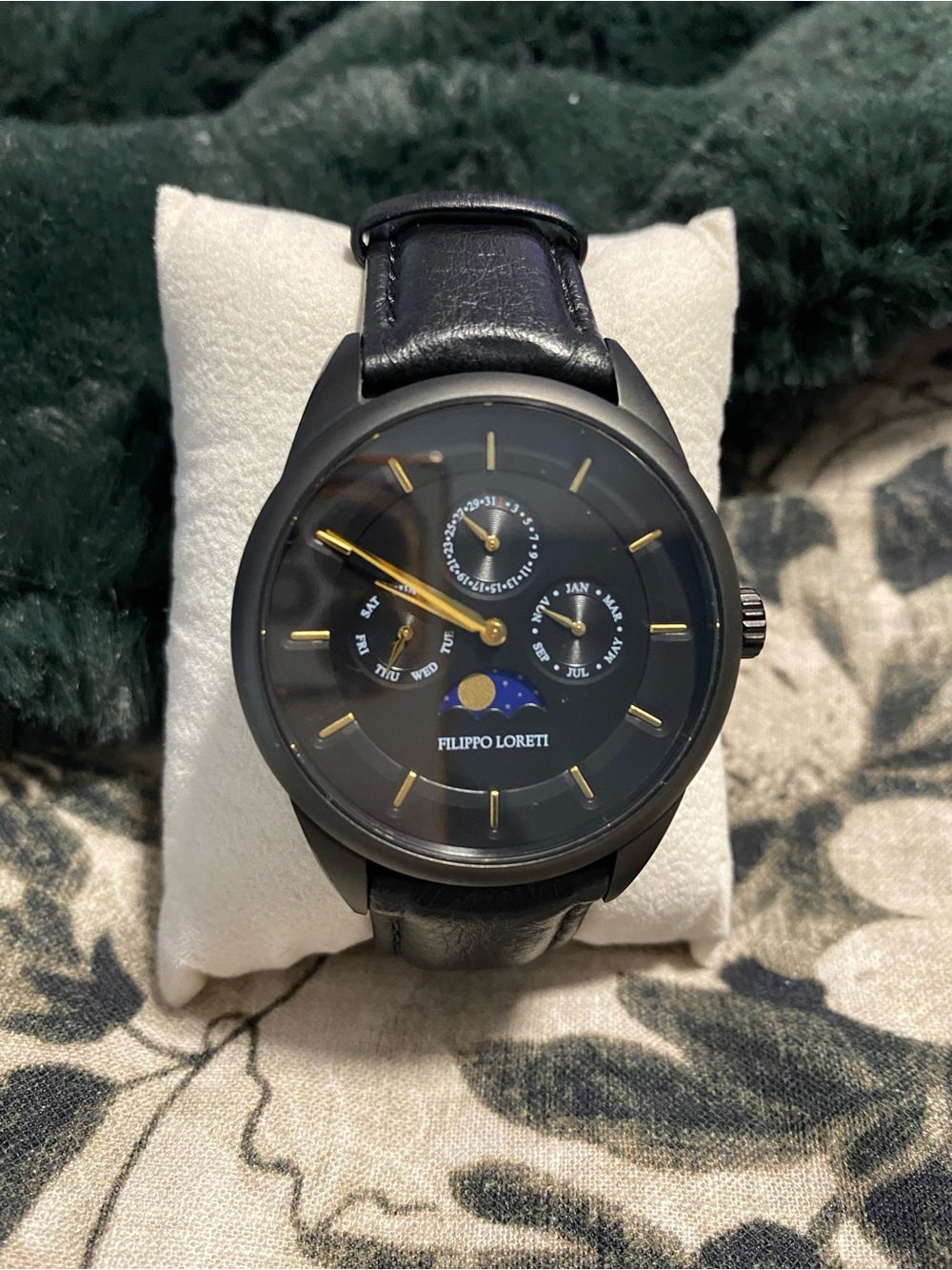 Filippo Loreti Black & Gold Moonphase Watch
